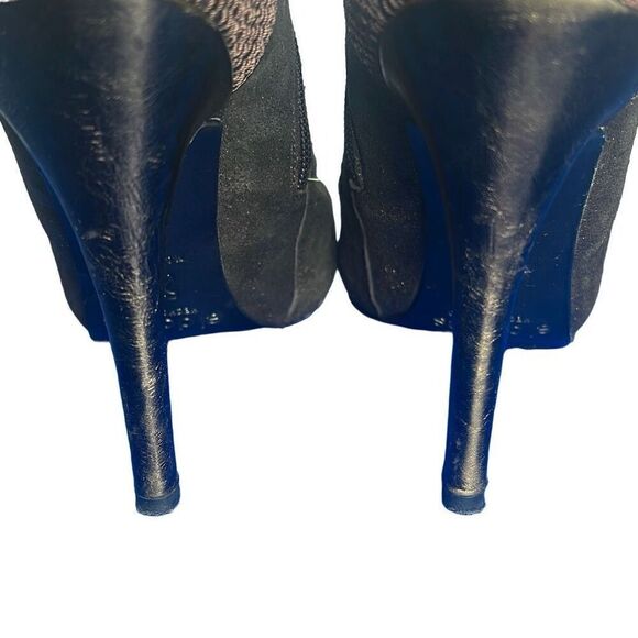 El Dantes Metallic Suede stiletto Boots Booties 6.5 Platforms - Picture 9 of 16